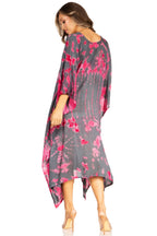 Sakkas Clementine Women's Tie Dye Caftan Dress/Cover Up Beach Kaftan Boho Summer dresses La Vie Bien Sakkas Clementine Women's Tie Dye Caftan Dress/Cover Up Beach Kaftan Boho Summer