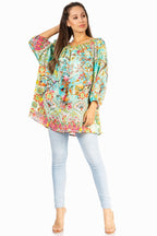Sakkas Darsy Women's Floral Print Top - Pirate Boho Style tops La Vie Bien Sakkas Darsy Women's Floral Print Top - Pirate Boho Style