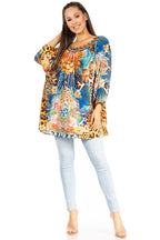 Sakkas Darsy Women's Floral Print Top - Pirate Boho Style tops La Vie Bien Sakkas Darsy Women's Floral Print Top - Pirate Boho Style