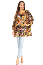 Sakkas Darsy Women's Floral Print Top - Pirate Boho Style tops La Vie Bien Sakkas Darsy Women's Floral Print Top - Pirate Boho Style