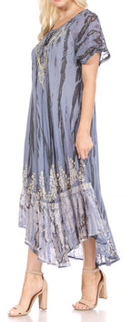 Sakkas Devora Women's Maxi NightGown Caftan Kaftan Dress Tie Dye Batik & Corset dresses La Vie Bien Sakkas Devora Women's Maxi NightGown Caftan Kaftan Dress Tie Dye Batik & Corset