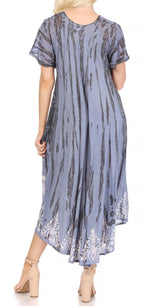 Sakkas Devora Women's Maxi NightGown Caftan Kaftan Dress Tie Dye Batik & Corset dresses La Vie Bien Sakkas Devora Women's Maxi NightGown Caftan Kaftan Dress Tie Dye Batik & Corset