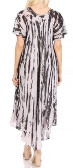 Sakkas Devora Women's Maxi NightGown Caftan Kaftan Dress Tie Dye Batik & Corset dresses La Vie Bien Sakkas Devora Women's Maxi NightGown Caftan Kaftan Dress Tie Dye Batik & Corset