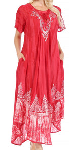 Sakkas Devora Women's Maxi NightGown Caftan Kaftan Dress Tie Dye Batik & Corset dresses La Vie Bien Sakkas Devora Women's Maxi NightGown Caftan Kaftan Dress Tie Dye Batik & Corset