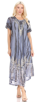 Sakkas Devora Women's Maxi NightGown Caftan Kaftan Dress Tie Dye Batik & Corset dresses La Vie Bien Sakkas Devora Women's Maxi NightGown Caftan Kaftan Dress Tie Dye Batik & Corset