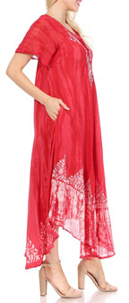 Sakkas Devora Women's Maxi NightGown Caftan Kaftan Dress Tie Dye Batik & Corset dresses La Vie Bien Sakkas Devora Women's Maxi NightGown Caftan Kaftan Dress Tie Dye Batik & Corset
