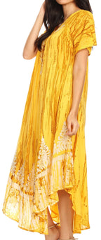 Sakkas Devora Women's Maxi NightGown Caftan Kaftan Dress Tie Dye Batik & Corset dresses La Vie Bien Sakkas Devora Women's Maxi NightGown Caftan Kaftan Dress Tie Dye Batik & Corset