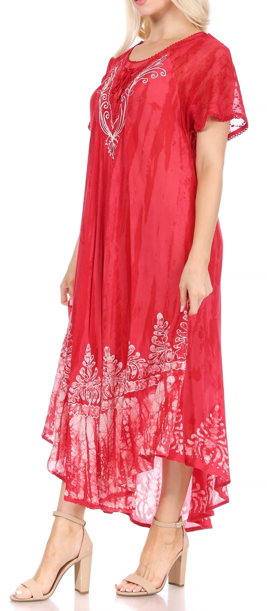 Sakkas Devora Women's Maxi NightGown Caftan Kaftan Dress Tie Dye Batik & Corset dresses La Vie Bien Sakkas Devora Women's Maxi NightGown Caftan Kaftan Dress Tie Dye Batik & Corset