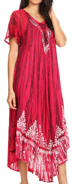 Sakkas Devora Women's Maxi NightGown Caftan Kaftan Dress Tie Dye Batik & Corset dresses La Vie Bien Sakkas Devora Women's Maxi NightGown Caftan Kaftan Dress Tie Dye Batik & Corset