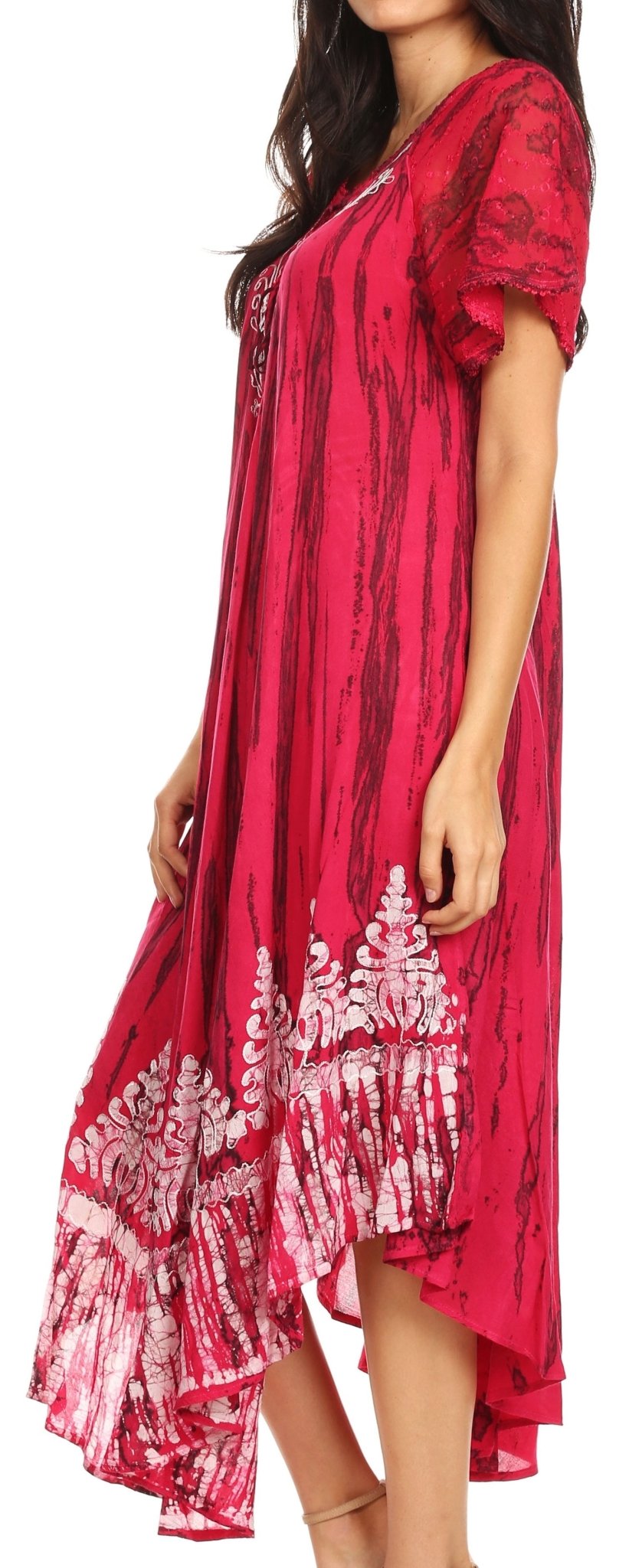 Sakkas Devora Women's Maxi NightGown Caftan Kaftan Dress Tie Dye Batik & Corset dresses La Vie Bien Sakkas Devora Women's Maxi NightGown Caftan Kaftan Dress Tie Dye Batik & Corset
