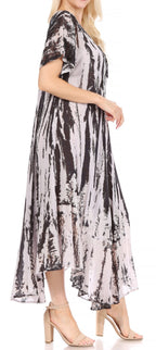Sakkas Devora Women's Maxi NightGown Caftan Kaftan Dress Tie Dye Batik & Corset dresses La Vie Bien Sakkas Devora Women's Maxi NightGown Caftan Kaftan Dress Tie Dye Batik & Corset