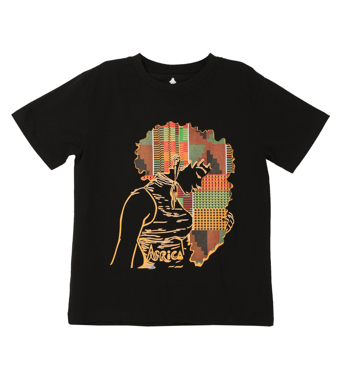 Sakkas Esi Unisex African American T-shirt Printed Kente Tee Short Sleeve Shirts & Tops La Vie Bien Sakkas Esi Unisex African American T-shirt Printed Kente Tee Short Sleeve