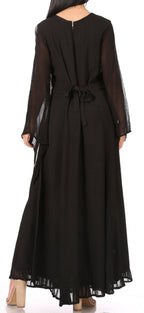 Sakkas Eve Women's Long Sleeve Casual Medieval Renaissance Celtic Maxi Dress Soft dresses La Vie Bien Sakkas Eve Women's Long Sleeve Casual Medieval Renaissance Celtic Maxi Dress Soft