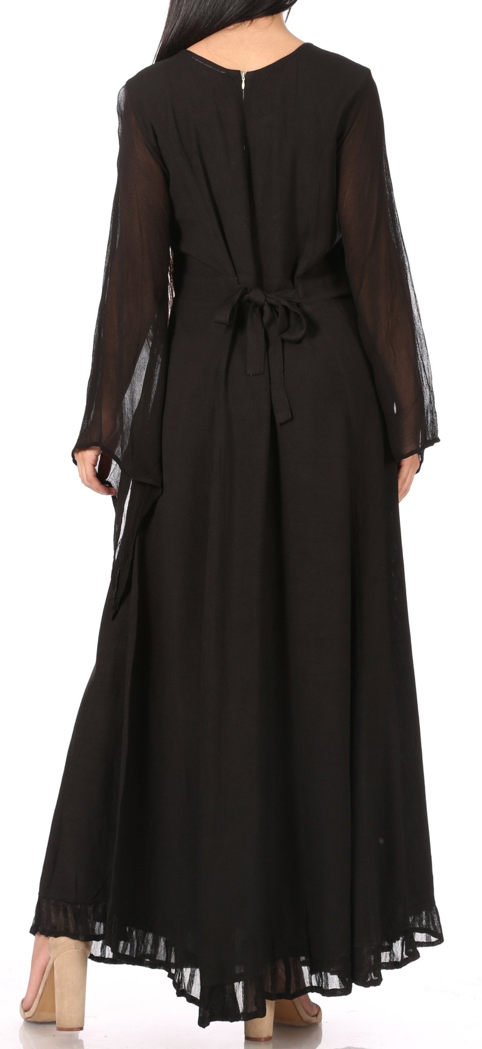 Sakkas Eve Women's Long Sleeve Casual Medieval Renaissance Celtic Maxi Dress Soft dresses La Vie Bien Sakkas Eve Women's Long Sleeve Casual Medieval Renaissance Celtic Maxi Dress Soft