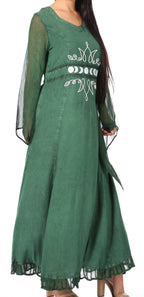 Sakkas Eve Women's Long Sleeve Casual Medieval Renaissance Celtic Maxi Dress Soft dresses La Vie Bien Sakkas Eve Women's Long Sleeve Casual Medieval Renaissance Celtic Maxi Dress Soft