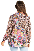 Sakkas Iriss Women's Floral Casual Long Sleeve Boho Summer Blouse tops La Vie Bien Sakkas Iriss Women's Floral Casual Long Sleeve Boho Summer Blouse