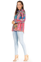 Sakkas Iriss Women's Floral Casual Long Sleeve Boho Summer Blouse tops La Vie Bien Sakkas Iriss Women's Floral Casual Long Sleeve Boho Summer Blouse
