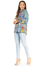 Sakkas Iriss Women's Floral Casual Long Sleeve Boho Summer Blouse tops La Vie Bien Sakkas Iriss Women's Floral Casual Long Sleeve Boho Summer Blouse
