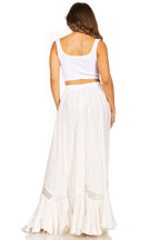Sakkas Ivy Second Women's Maxi Boho Elastic Waist Embroidered A Line Long Skirt skirts La Vie Bien Sakkas Ivy Second Women's Maxi Boho Elastic Waist Embroidered A Line Long Skirt