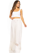 Sakkas Ivy Second Women's Maxi Boho Elastic Waist Embroidered A Line Long Skirt skirts La Vie Bien Sakkas Ivy Second Women's Maxi Boho Elastic Waist Embroidered A Line Long Skirt