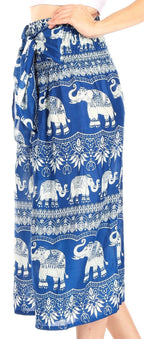 Sakkas Lilja Women's Loose Wide Leg Printed Elephant Pants Elastic Waist w/Pockets pants La Vie Bien Sakkas Lilja Women's Loose Wide Leg Printed Elephant Pants Elastic Waist w/Pockets