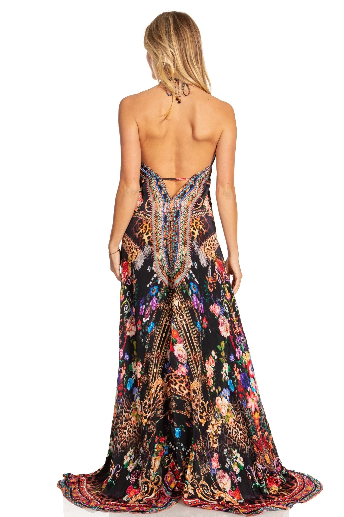 Sakkas Lizi 2025 Womens Maxi High-low Halter Handkerchief Long Dress Beach Party dresses La Vie Bien Sakkas Lizi 2025 Womens Maxi High-low Halter Handkerchief Long Dress Beach Party