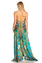 Sakkas Lizi 2025 Womens Maxi High-low Halter Handkerchief Long Dress Beach Party dresses La Vie Bien Sakkas Lizi 2025 Womens Maxi High-low Halter Handkerchief Long Dress Beach Party