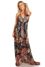 Sakkas Lizi 2025 Womens Maxi High-low Halter Handkerchief Long Dress Beach Party dresses La Vie Bien Sakkas Lizi 2025 Womens Maxi High-low Halter Handkerchief Long Dress Beach Party