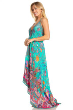 Sakkas Lizi 2025 Womens Maxi High-low Halter Handkerchief Long Dress Beach Party dresses La Vie Bien Sakkas Lizi 2025 Womens Maxi High-low Halter Handkerchief Long Dress Beach Party
