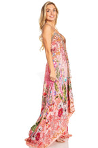 Sakkas Lizi 2025 Womens Maxi High-low Halter Handkerchief Long Dress Beach Party dresses La Vie Bien Sakkas Lizi 2025 Womens Maxi High-low Halter Handkerchief Long Dress Beach Party