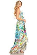 Sakkas Lizi 2025 Womens Maxi High-low Halter Handkerchief Long Dress Beach Party dresses La Vie Bien Sakkas Lizi 2025 Womens Maxi High-low Halter Handkerchief Long Dress Beach Party