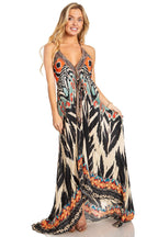 Sakkas Lizi 2025 Womens Maxi High-low Halter Handkerchief Long Dress Beach Party dresses La Vie Bien Sakkas Lizi 2025 Womens Maxi High-low Halter Handkerchief Long Dress Beach Party