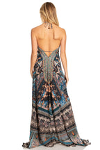 Sakkas Lizi 2025 Womens Maxi High-low Halter Handkerchief Long Dress Beach Party dresses La Vie Bien Sakkas Lizi 2025 Womens Maxi High-low Halter Handkerchief Long Dress Beach Party
