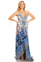 Sakkas Lizi 2025 Womens Maxi High-low Halter Handkerchief Long Dress Beach Party dresses La Vie Bien Sakkas Lizi 2025 Womens Maxi High-low Halter Handkerchief Long Dress Beach Party