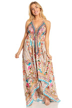 Sakkas Lizi 2025 Womens Maxi High-low Halter Handkerchief Long Dress Beach Party dresses La Vie Bien Sakkas Lizi 2025 Womens Maxi High-low Halter Handkerchief Long Dress Beach Party