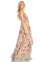 Sakkas Lizi 2025 Womens Maxi High-low Halter Handkerchief Long Dress Beach Party dresses La Vie Bien Sakkas Lizi 2025 Womens Maxi High-low Halter Handkerchief Long Dress Beach Party