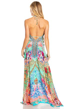 Sakkas Lizi 2025 Womens Maxi High-low Halter Handkerchief Long Dress Beach Party dresses La Vie Bien Sakkas Lizi 2025 Womens Maxi High-low Halter Handkerchief Long Dress Beach Party
