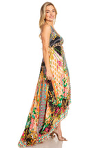 Sakkas Lizi 2025 Womens Maxi High-low Halter Handkerchief Long Dress Beach Party dresses La Vie Bien Sakkas Lizi 2025 Womens Maxi High-low Halter Handkerchief Long Dress Beach Party