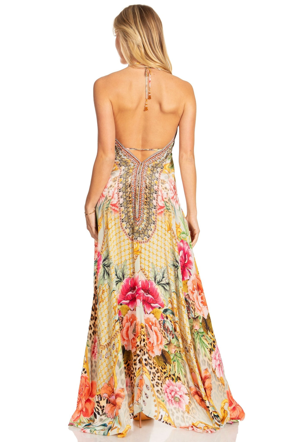 Sakkas Lizi 2025 Womens Maxi High-low Halter Handkerchief Long Dress Beach Party dresses La Vie Bien Sakkas Lizi 2025 Womens Maxi High-low Halter Handkerchief Long Dress Beach Party
