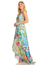Sakkas Lizi 2025 Womens Maxi High-low Halter Handkerchief Long Dress Beach Party dresses La Vie Bien Sakkas Lizi 2025 Womens Maxi High-low Halter Handkerchief Long Dress Beach Party