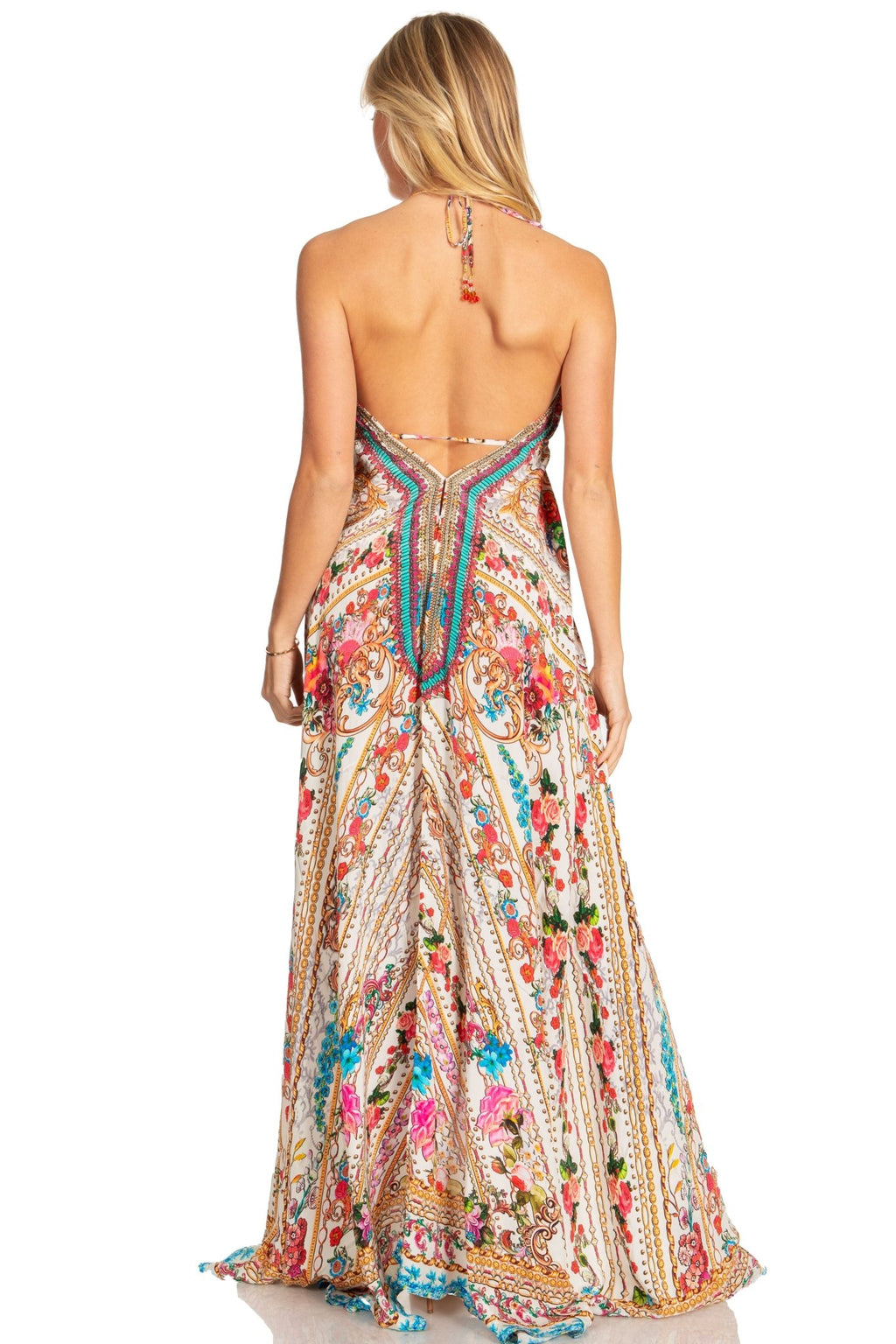 Sakkas Lizi 2025 Womens Maxi High-low Halter Handkerchief Long Dress Beach Party dresses La Vie Bien Sakkas Lizi 2025 Womens Maxi High-low Halter Handkerchief Long Dress Beach Party