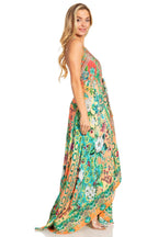 Sakkas Lizi 2025 Womens Maxi High-low Halter Handkerchief Long Dress Beach Party dresses La Vie Bien Sakkas Lizi 2025 Womens Maxi High-low Halter Handkerchief Long Dress Beach Party