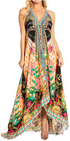 Sakkas Lizi 2025 Womens Maxi High-low Halter Handkerchief Long Dress Beach Party dresses La Vie Bien Sakkas Lizi 2025 Womens Maxi High-low Halter Handkerchief Long Dress Beach Party