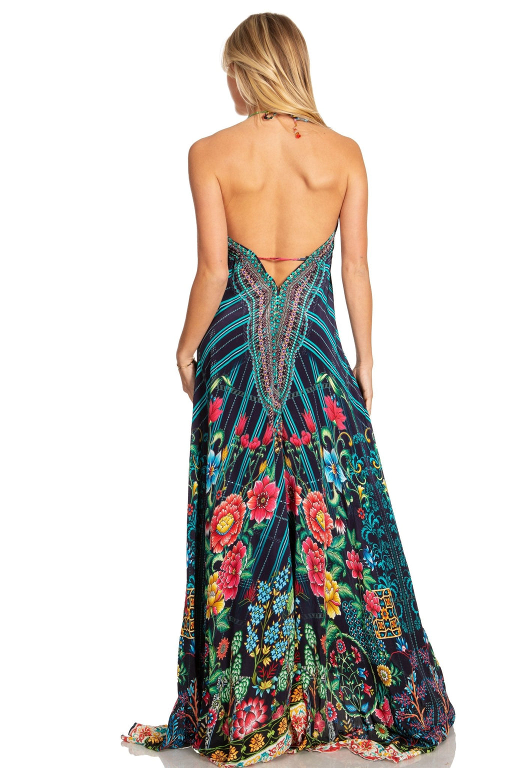 Sakkas Lizi 2025 Womens Maxi High-low Halter Handkerchief Long Dress Beach Party dresses La Vie Bien Sakkas Lizi 2025 Womens Maxi High-low Halter Handkerchief Long Dress Beach Party
