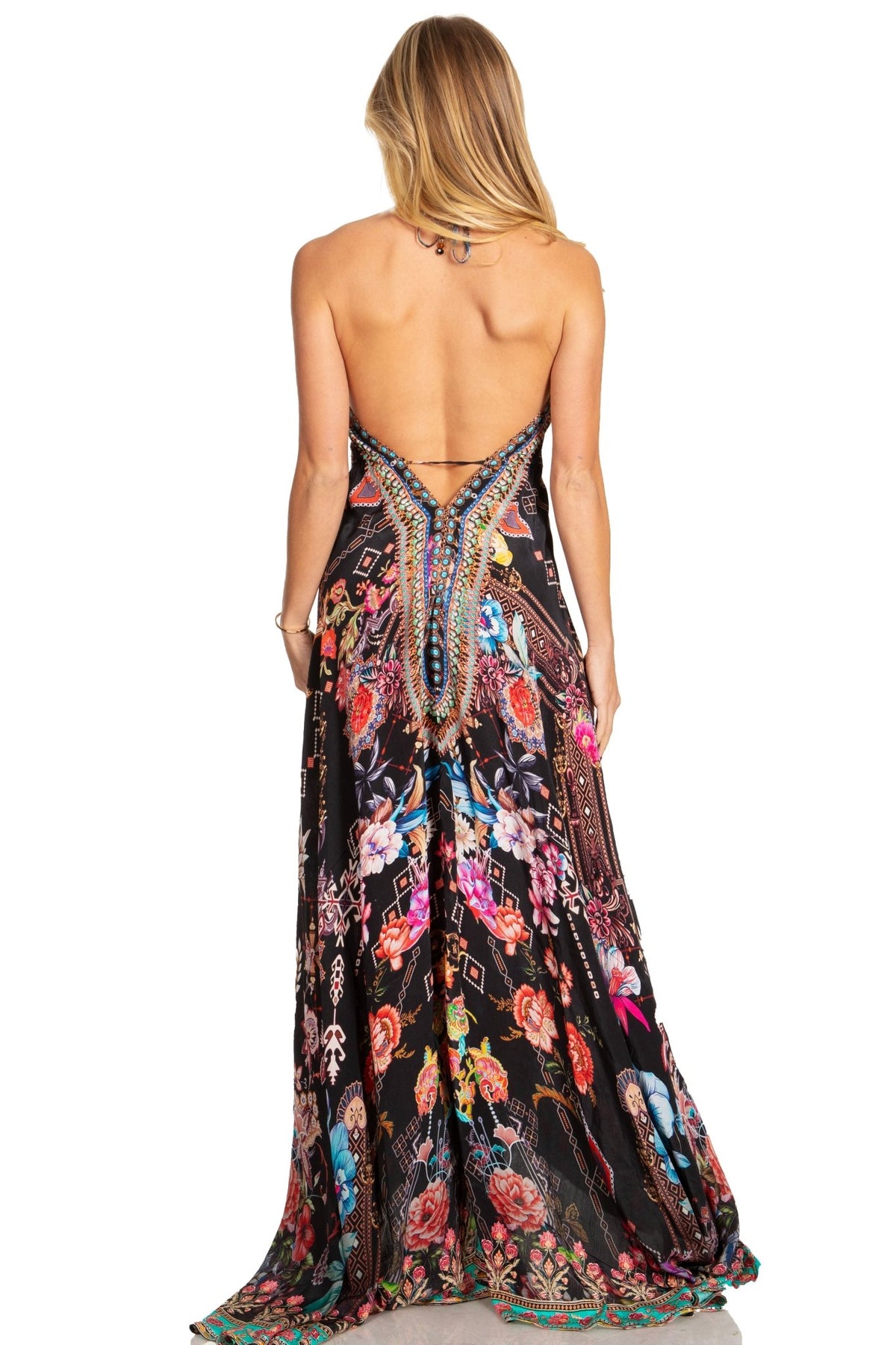 Sakkas Lizi 2025 Womens Maxi High-low Halter Handkerchief Long Dress Beach Party dresses La Vie Bien Sakkas Lizi 2025 Womens Maxi High-low Halter Handkerchief Long Dress Beach Party