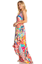 Sakkas Lizi 2025 Womens Maxi High-low Halter Handkerchief Long Dress Beach Party dresses La Vie Bien Sakkas Lizi 2025 Womens Maxi High-low Halter Handkerchief Long Dress Beach Party