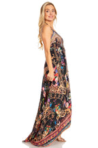 Sakkas Lizi 2025 Womens Maxi High-low Halter Handkerchief Long Dress Beach Party dresses La Vie Bien Sakkas Lizi 2025 Womens Maxi High-low Halter Handkerchief Long Dress Beach Party