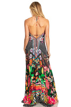 Sakkas Lizi 2025 Womens Maxi High-low Halter Handkerchief Long Dress Beach Party dresses La Vie Bien Sakkas Lizi 2025 Womens Maxi High-low Halter Handkerchief Long Dress Beach Party