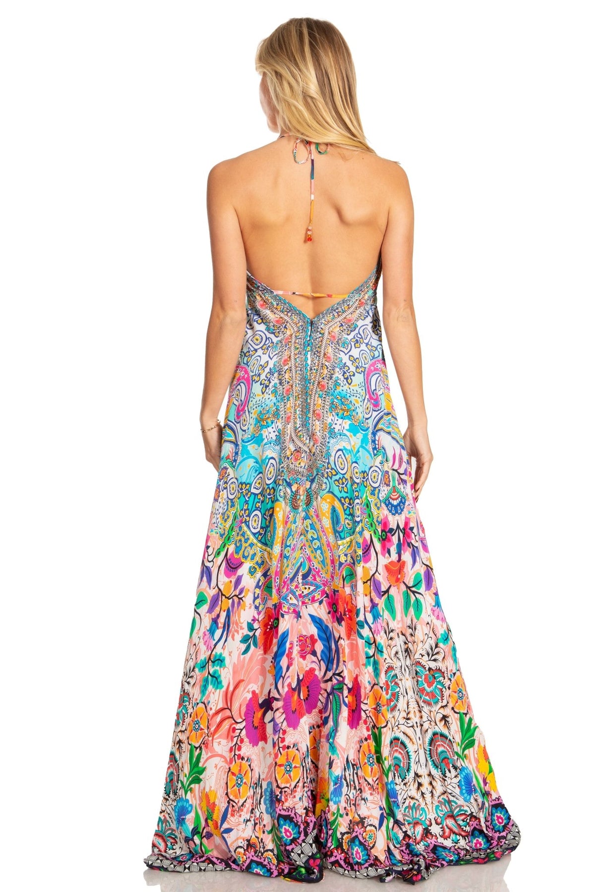 Sakkas Lizi 2025 Womens Maxi High-low Halter Handkerchief Long Dress Beach Party dresses La Vie Bien Sakkas Lizi 2025 Womens Maxi High-low Halter Handkerchief Long Dress Beach Party