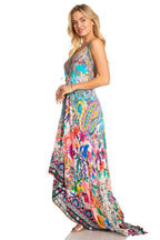 Sakkas Lizi 2025 Womens Maxi High-low Halter Handkerchief Long Dress Beach Party dresses La Vie Bien Sakkas Lizi 2025 Womens Maxi High-low Halter Handkerchief Long Dress Beach Party